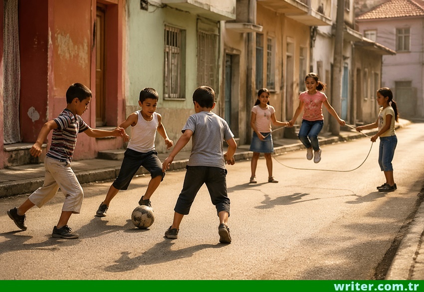 writer.com.tr.Children were happier in the pre-technology era. Children played in the streets.